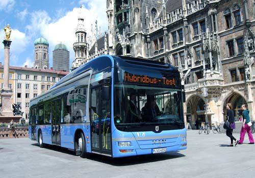慕尼黑启用曼(man)混合动力城市公交车